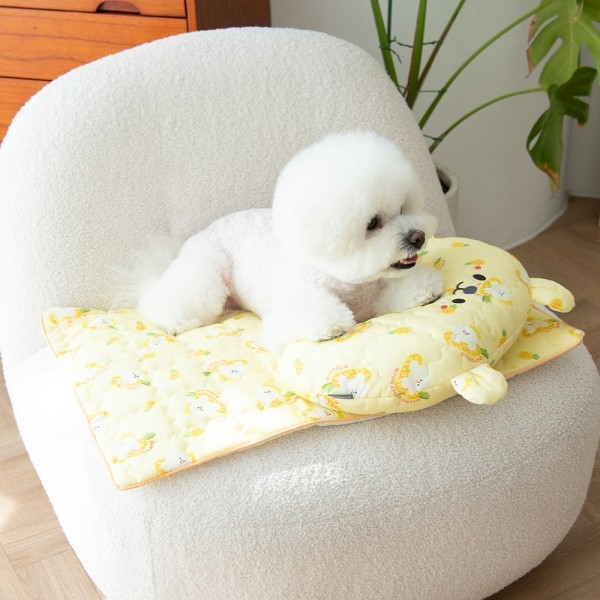 페오펫몰,[리토가토] 논슬립 인견 쿨매트 - 리토 옐로우