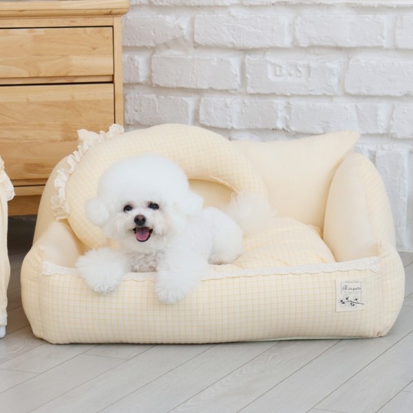 페오펫몰,[리토가토] 나니 범퍼 베드 (커버분리형) - 옐로우