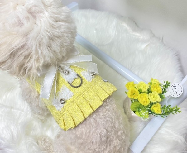 페오펫몰,강아지 트위드 하네스 가슴줄 의류형하네스