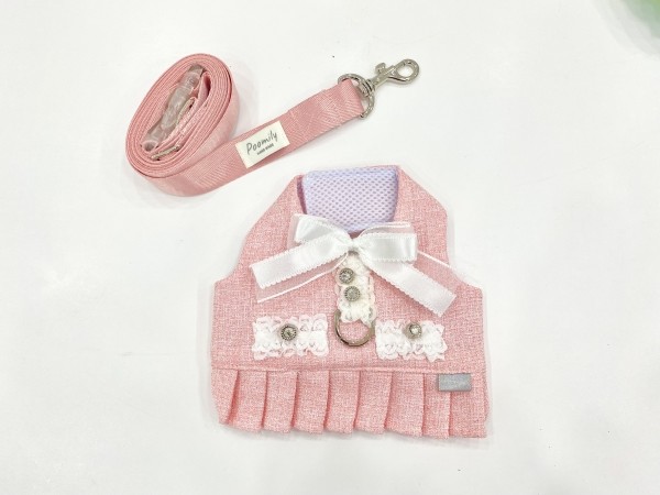 페오펫몰,강아지 트위드 하네스 가슴줄 의류형하네스