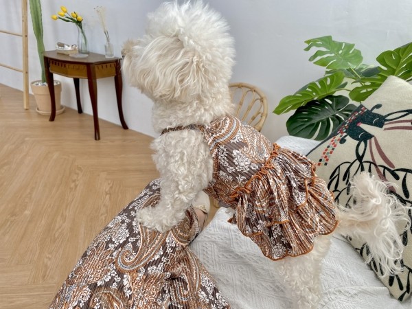 페오펫몰,강아지 에스닉주름바지 커플룩(견주용)