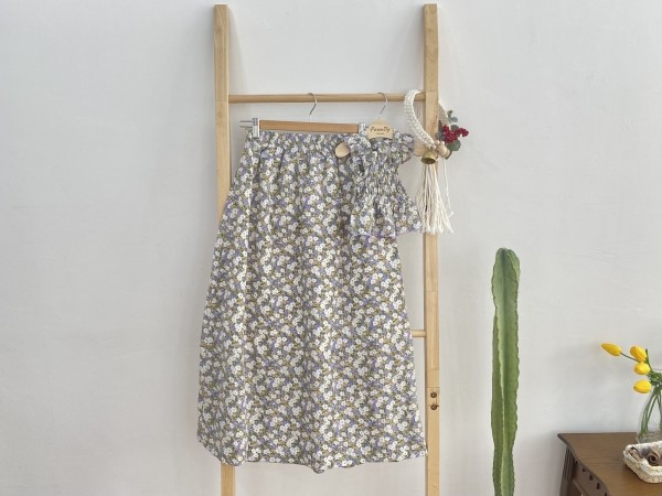 페오펫몰,강아지 쉬폰 플라워스커트(견주용)