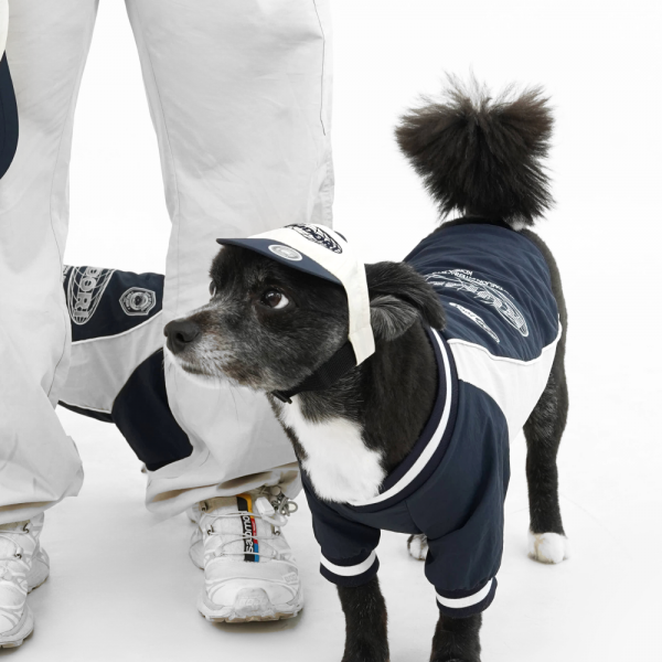 페오펫몰,바크하우스X꿈돌이 블록코어 나일론 티셔츠_네이비