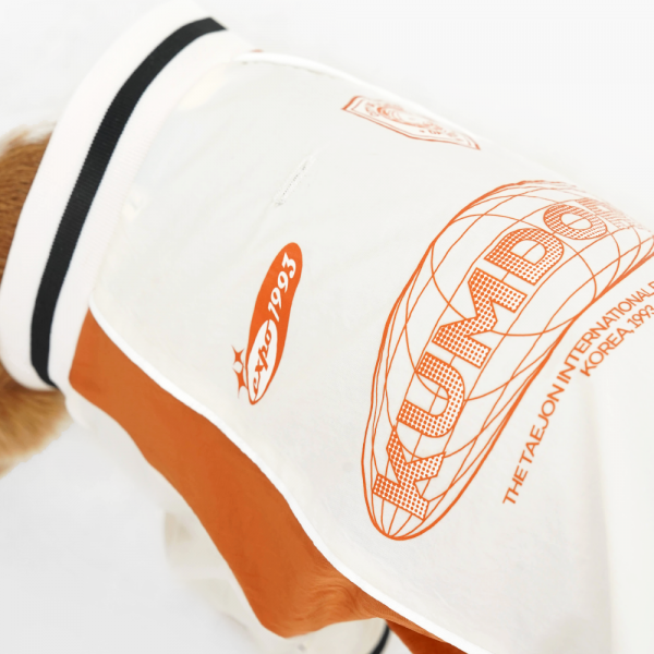 페오펫몰,바크하우스X꿈돌이 블록코어 나일론 티셔츠_아이보리