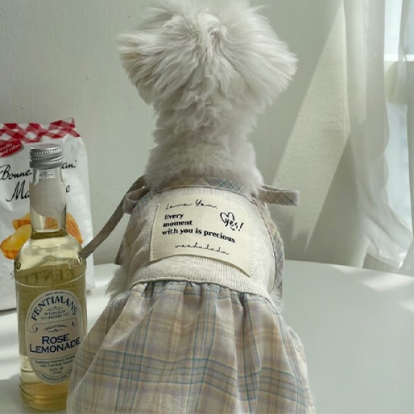 페오펫몰,[우다다다] Oatmeal Pumpkin Romper 오트밀체크 펌킨 롬퍼