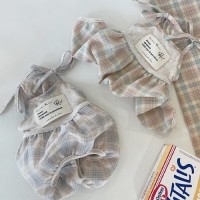 [우다다다] Oatmeal Pumpkin Romper 오트밀체크 펌킨 롬퍼