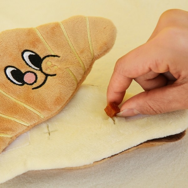 페오펫몰,7번버스 바삭달달 앙버터 크로와상 강아지 노즈워크 장난감