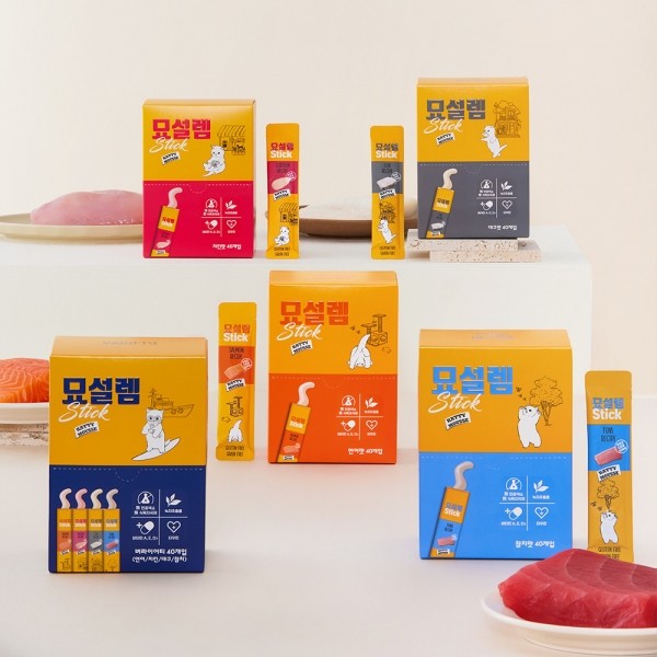 페오펫몰,[페슬러] 묘설렘 스틱 고양이 습식 간식 치킨맛 40개입