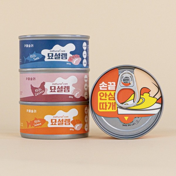 페오펫몰,[페슬러] 묘설렘 내추럴 캔 80g (3가지 맛)