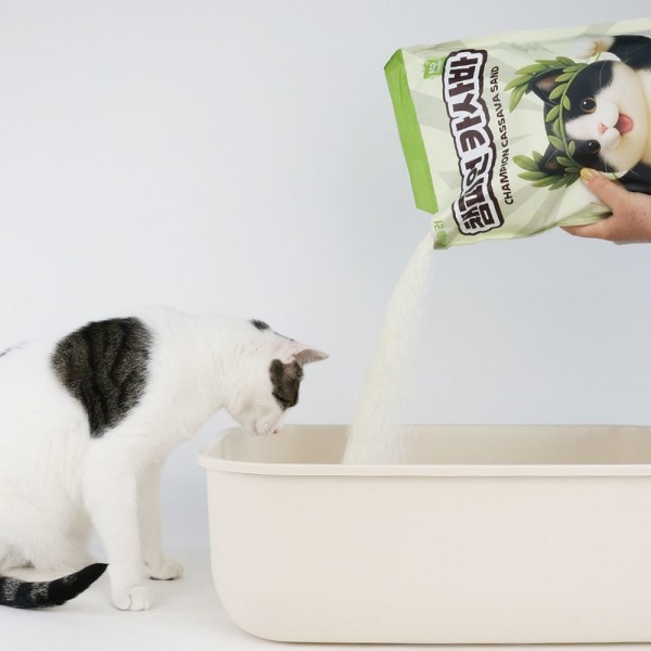 페오펫몰,페슬러 챔피언 카사바 고양이 모래 4.5kg x 3개입 (1박스)