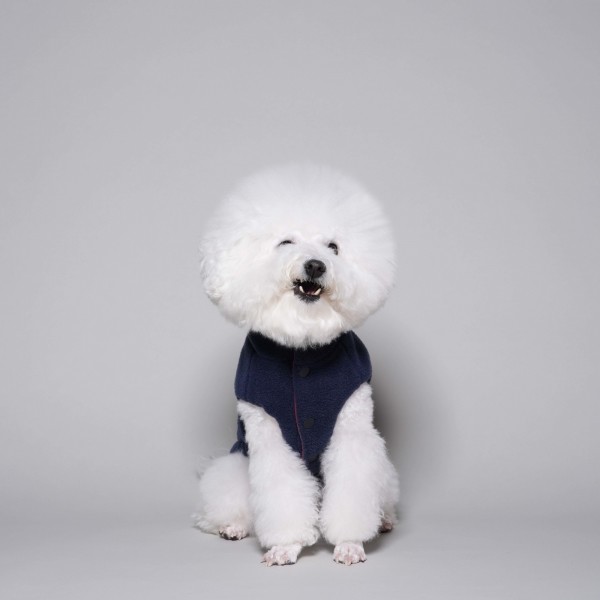 페오펫몰,리버시블 글로시 패딩베스트 멀베리네이비