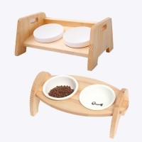 펫포에버 강아지 프리미엄 원목 식기 반려동물 원목 식탁
