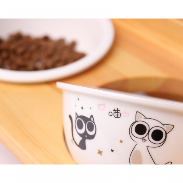 페오펫몰,펫포에버 강아지 프리미엄 원목 식기 반려동물 원목 식탁