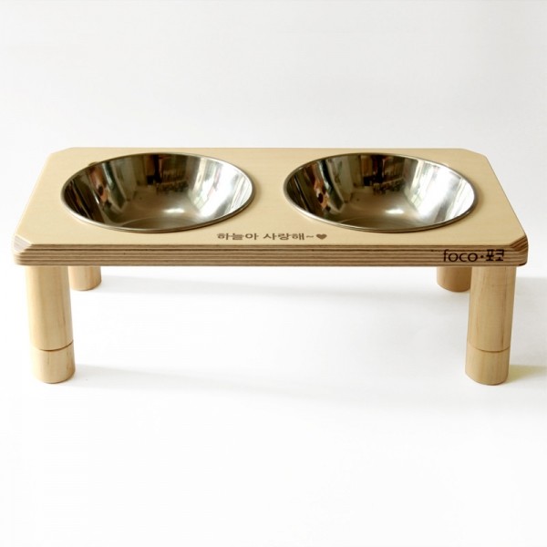 페오펫몰,퐁퐁 원목 강아지 고양이 식탁 11가지 컬러 1구, 2구, 3구