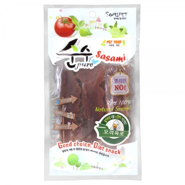 소미펫 순수 70g 강아지 소포장 간식 오리육포