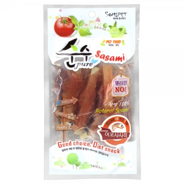 소미펫 순수 70g 강아지 소포장 간식 어포사사미