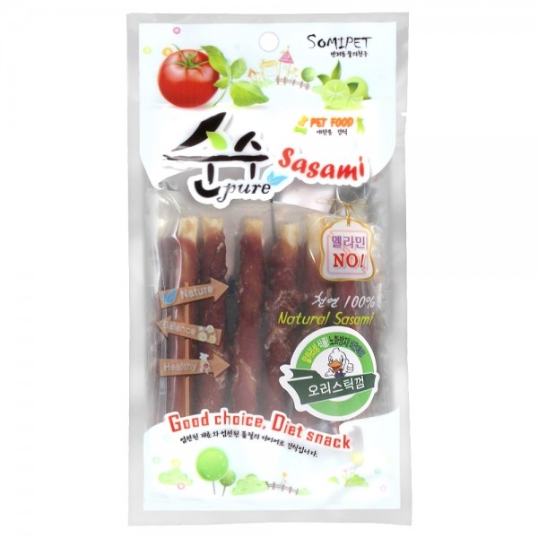 소미펫 순수 70g 강아지 소포장 간식 오리스틱