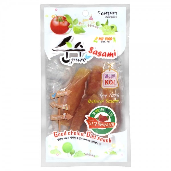 소미펫 순수 70g 강아지 소포장 간식 고구마사사미