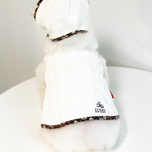 페오펫몰,러브핫핏 양면 착용 가능한 강아지 리버시블 플라워 베스트+모자 세트