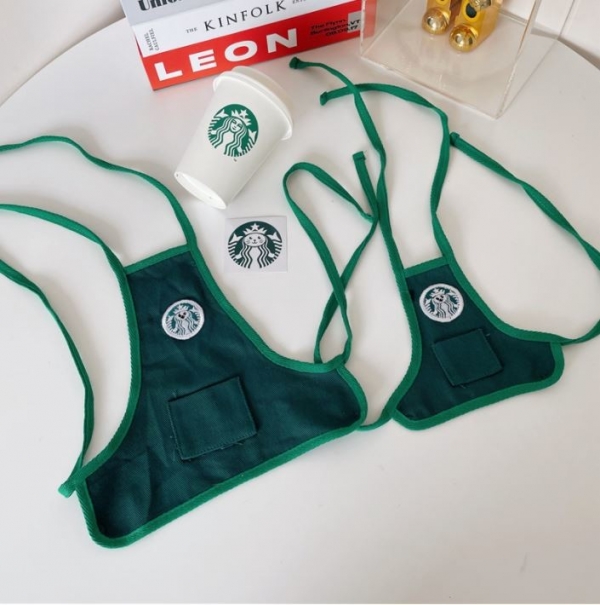 페오펫몰,강아지 애견 커피 종업원 멍타벅스 티셔츠 코스프레 코스튬 옷