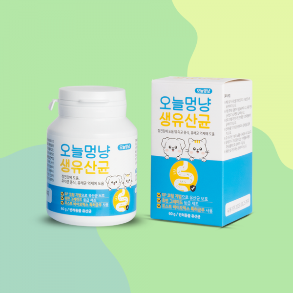 페오펫몰,오늘멍냥 유산균 프로바이오틱스 고양이 강아지 60g