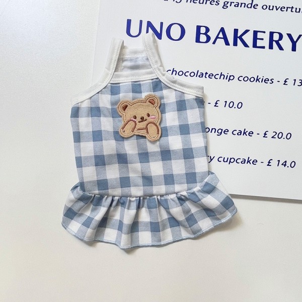 페오펫몰,냥슬아치 곰돌이 치마 원피스 고양이 강아지 옷