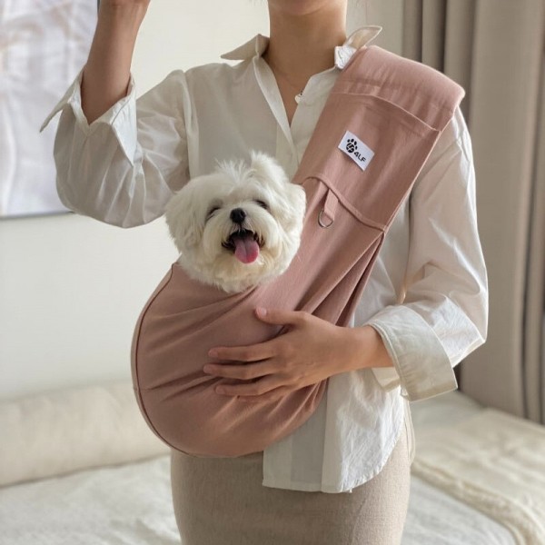 페오펫몰,냥슬아치 파스텔톤 포대기 앞가방 슬링백