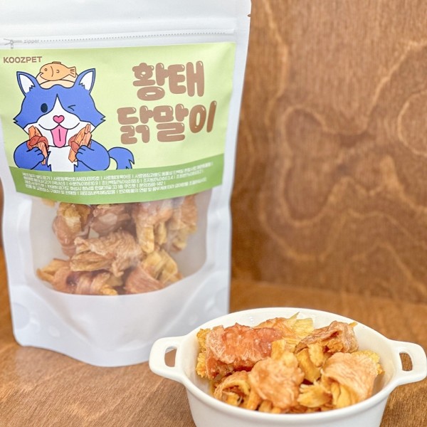 페오펫몰,칭찬간식에는 바삭한 황태닭고기말이