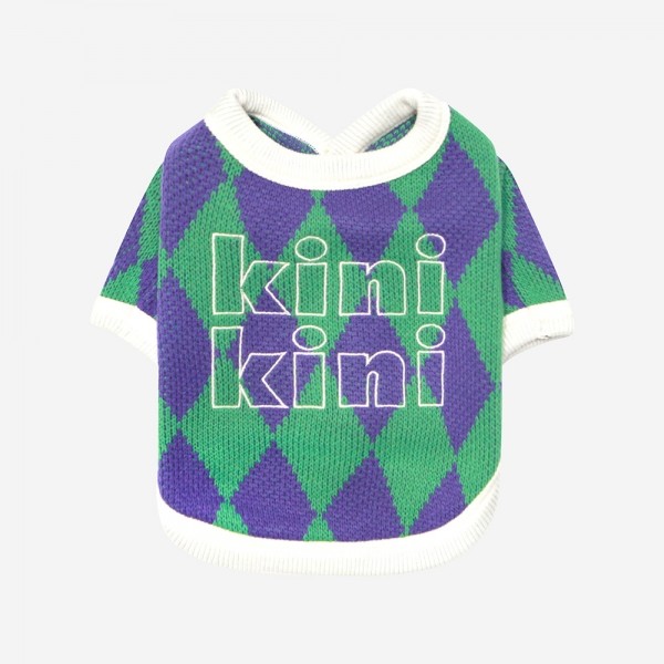 페오펫몰,KINI DIAMOND PATTERN CARDIGAN-PURPLE(가디건)