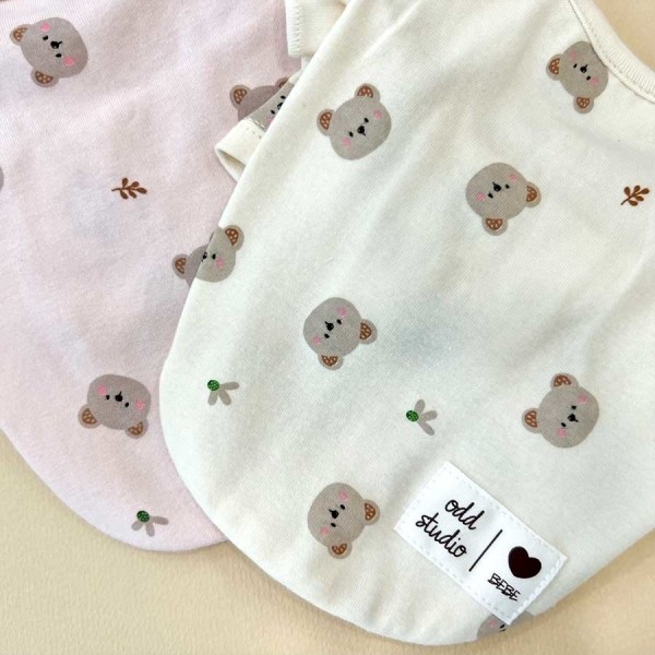 페오펫몰,[오드펫]프릴베베 티셔츠 허니베어 (2COLOR)