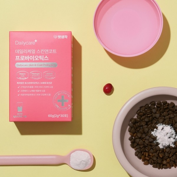 페오펫몰,펫생각 데일리케얼 스킨앤코트 강아지 유산균 30p