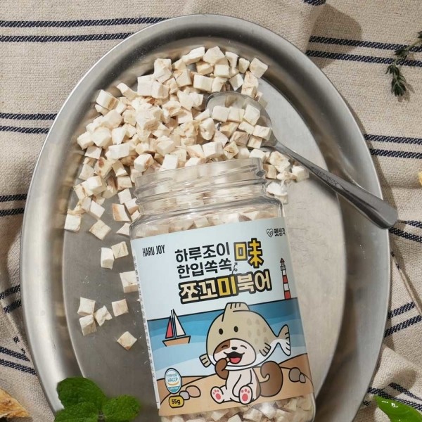 펫생각 한입쏙쏙 동결건조 간식 북어 트릿 (약 900알)