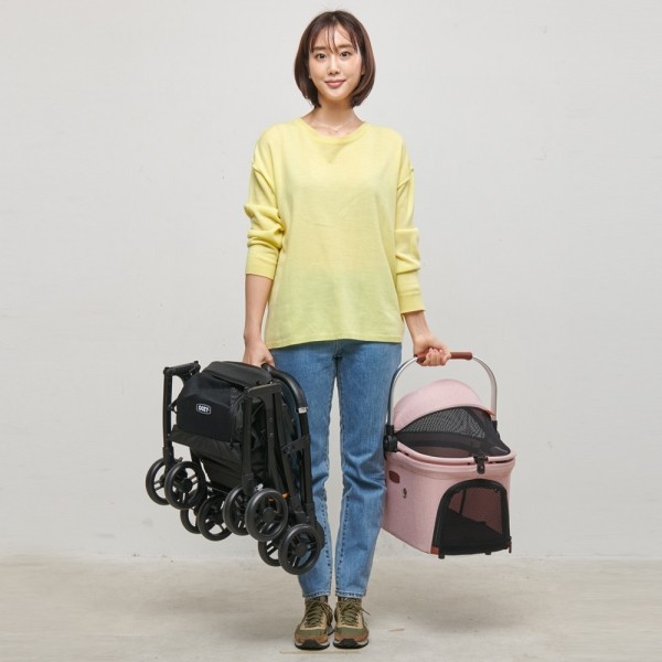 페오펫몰,페티코모 코지 트윈 반려동물 강아지유모차A2