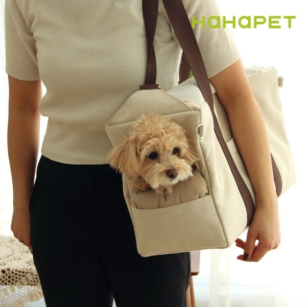 페오펫몰,하하펫 기내가능 강아지이동가방 코지백 2colors