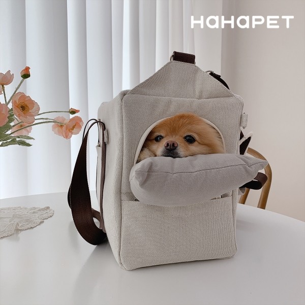 페오펫몰,하하펫 기내가능 강아지이동가방 코지백 2colors