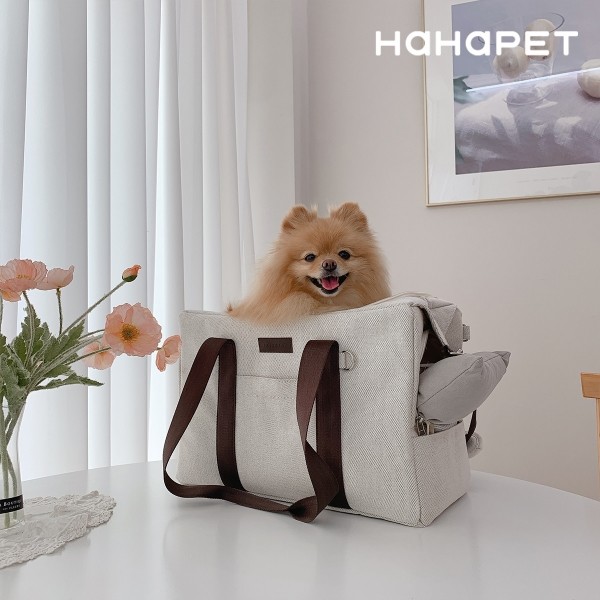 페오펫몰,하하펫 기내가능 강아지이동가방 코지백 2colors