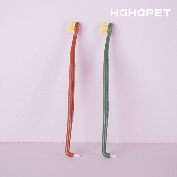 페오펫몰,하하펫 반려동물 듀얼모 강아지칫솔 2colors