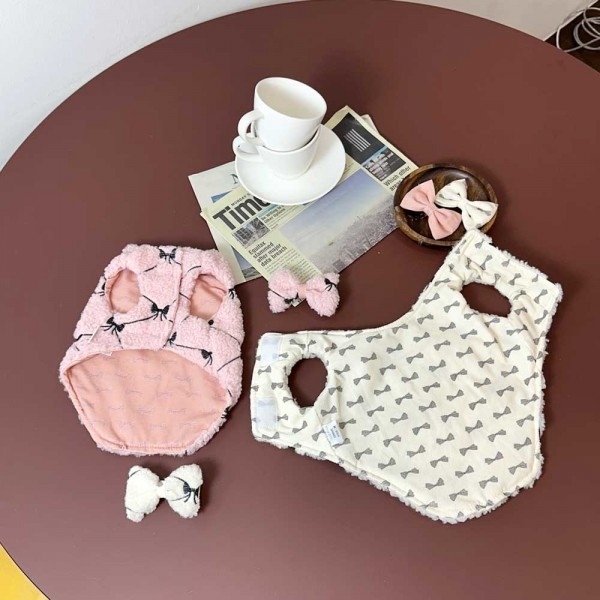 페오펫몰,디어아지 리본 조끼 겨울 봄 베스트 아우터