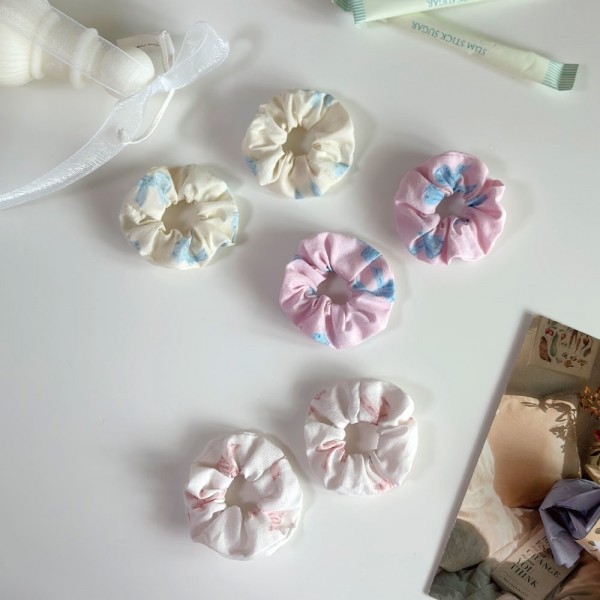 페오펫몰,디어아지 이어슈슈 귀 통풍 스크런치 리본 곱창밴드 양갈래