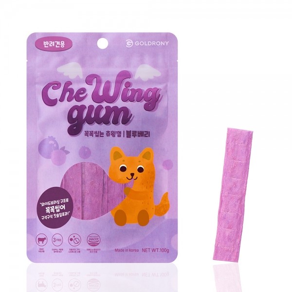 [텐텐특가]골드로니 꼭꼭씹는 츄윙껌 블루베리 강아지 간식