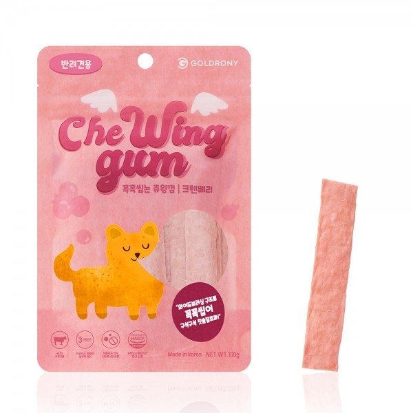 [텐텐특가] 골드로니 꼭꼭씹는 츄윙껌 크렌베리 강아지 간식