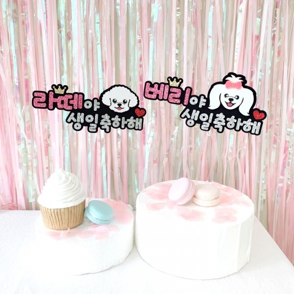 페오펫몰,강아지 케이크토퍼