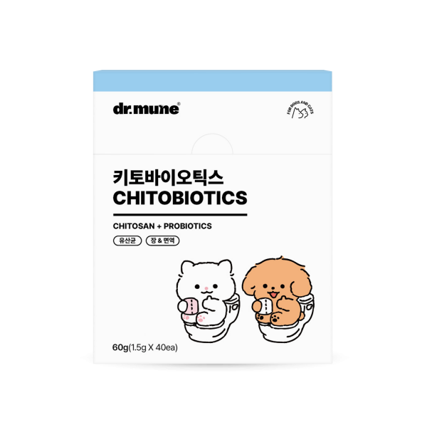 페오펫몰,[NEW 파우더] 닥터뮨 키토바이오틱스 강아지 고양이 유산균 영양제 장&면역 프로바이오틱스 40p