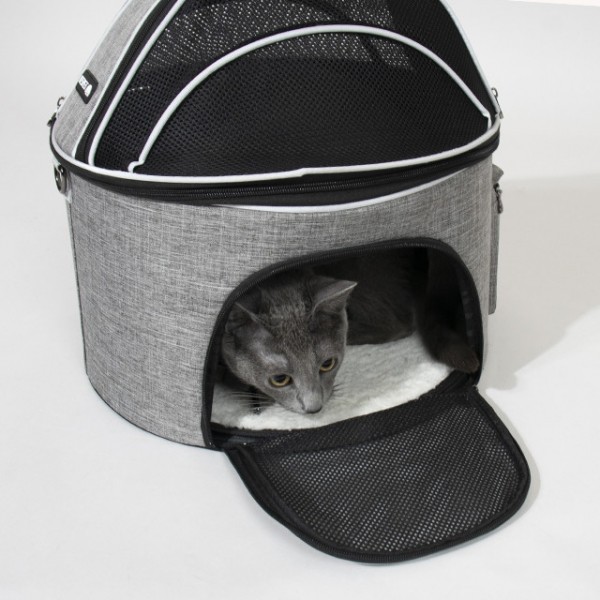 페오펫몰,리스펫 고양이 숨숨 돔형 이동장 이동가방 켄넬 본품
