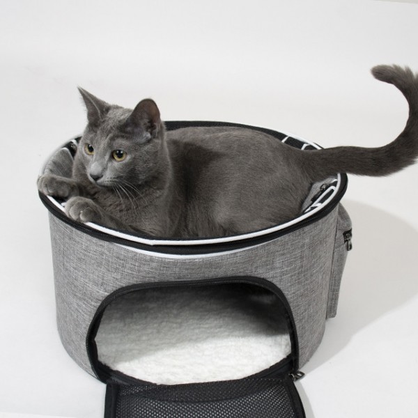 페오펫몰,리스펫 고양이 숨숨 돔형 이동장 이동가방 켄넬 본품