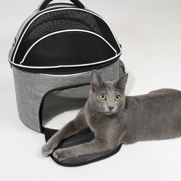 페오펫몰,리스펫 고양이 숨숨 돔형 이동장 이동가방 켄넬 본품