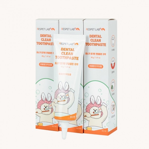 페오펫몰,리스펫랩 강아지 고양이 덴탈 클린 효소치약, 닭고기맛 40g