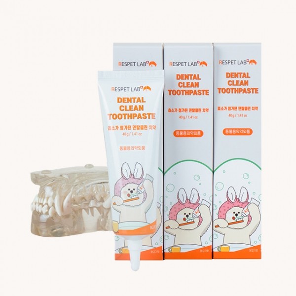 페오펫몰,리스펫랩 강아지 고양이 덴탈 클린 효소치약, 닭고기맛 40g