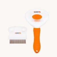 리스펫 강아지 고양이 원터치 올인원 더블 브러쉬 2종 1세트