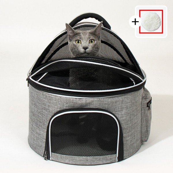 페오펫몰,리스펫 고양이 숨숨 돔형 이동장 이동가방 켄넬 본품